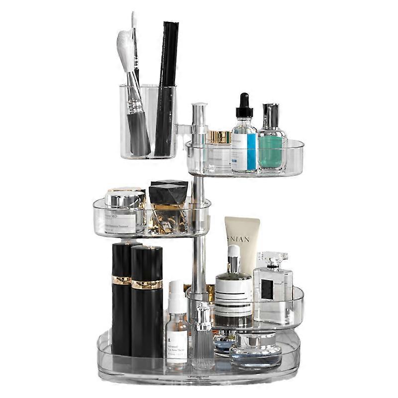 Jewelry Rotary Storage Rack Multi-layer Simple Cosmetics Lotion Storage Up and Down Adjustable Dresser Shelf