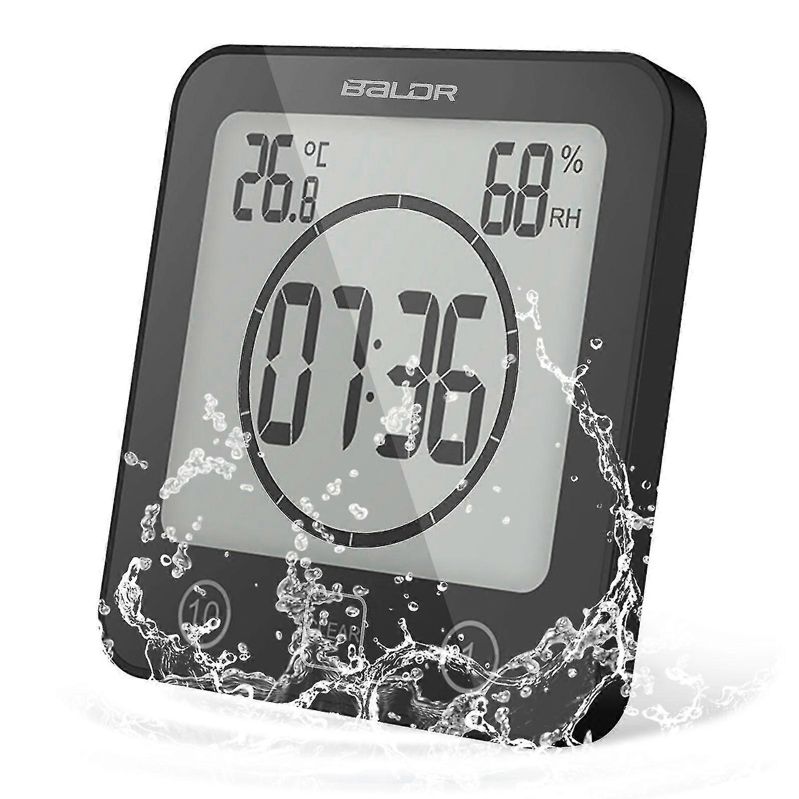 Shower Clock Waterproof Digital Clock With Alarm Countdown Timer Green