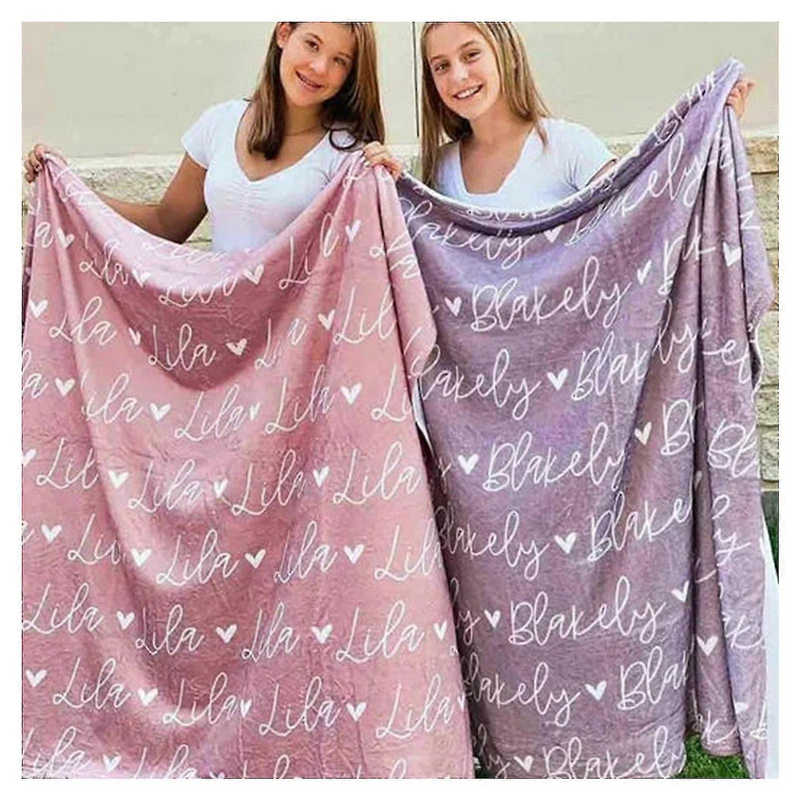 Personalized Name Blanket Name Blanket Design Font Color Great Gift For Birthday Christmas