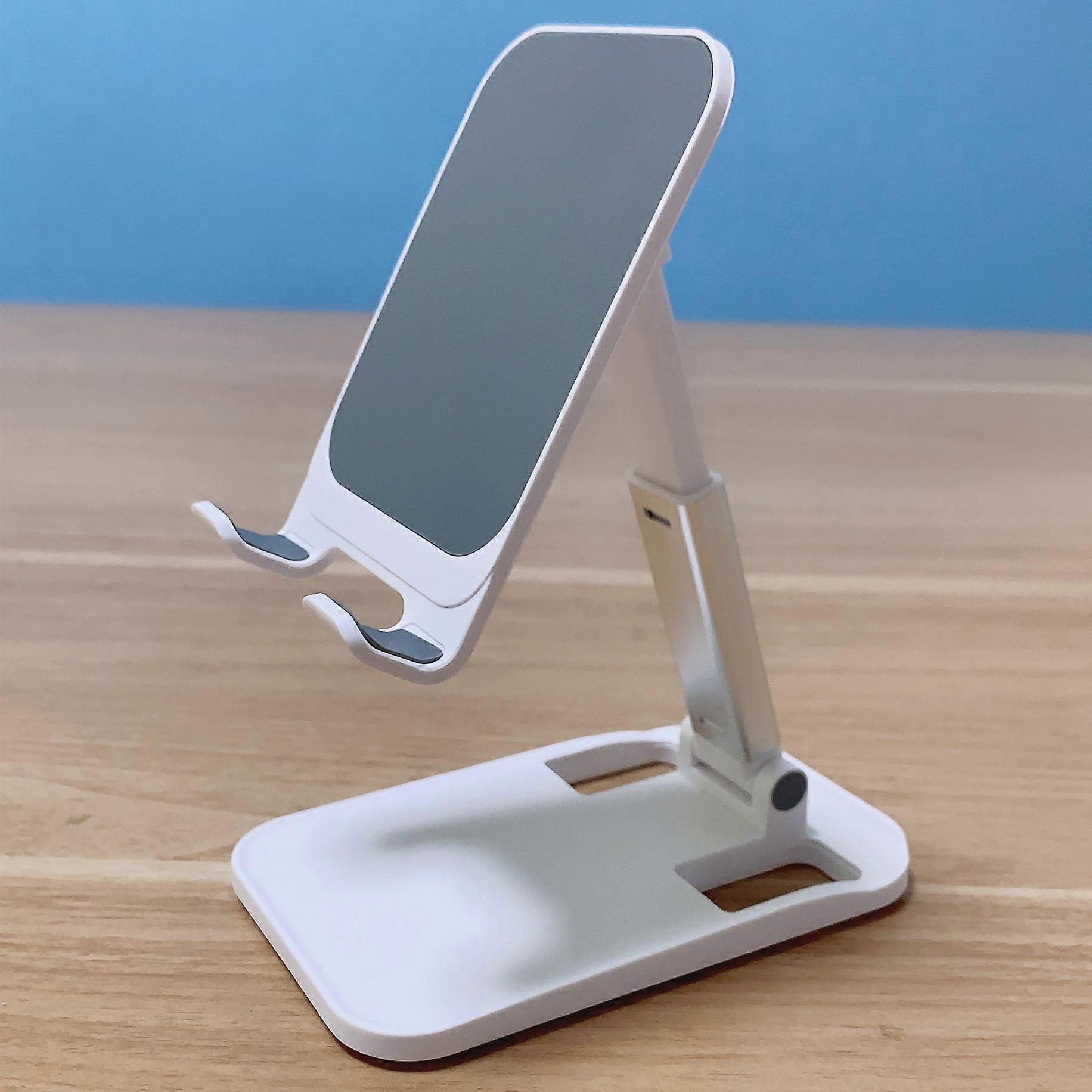 Desktop folding mobile phone bracket Lazy flat panel live broadcast bracket adjustment mobile phone bracketwhite