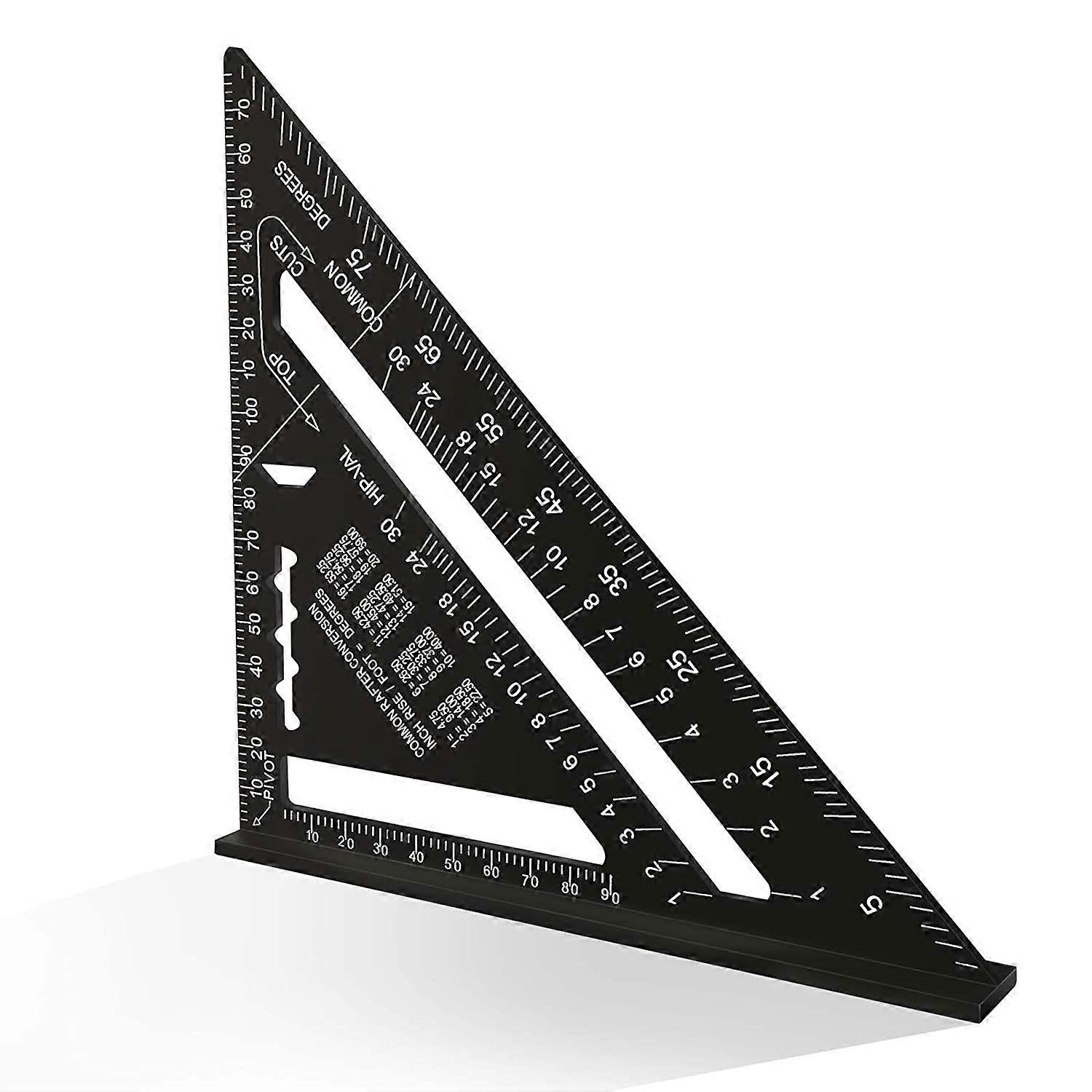 180mm Carpenter's Square, Aluminum Alloy Triangle Angle Protractor45 90 Degree Thickened Triangular Carpenter's Squares, High Accuracy Measuring Tooli