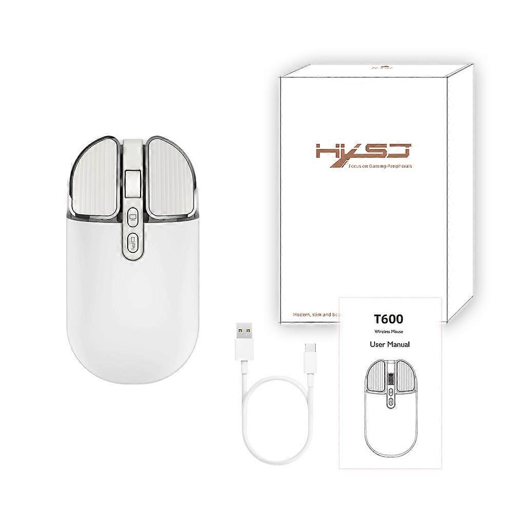 WhiteT600 Dual-Mode Silent Wireless Mouse