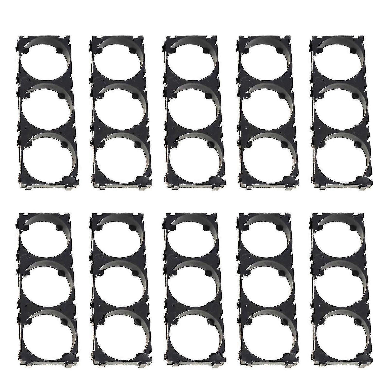10-Pack 32650 Battery Holder Brackets, Safety Plastic