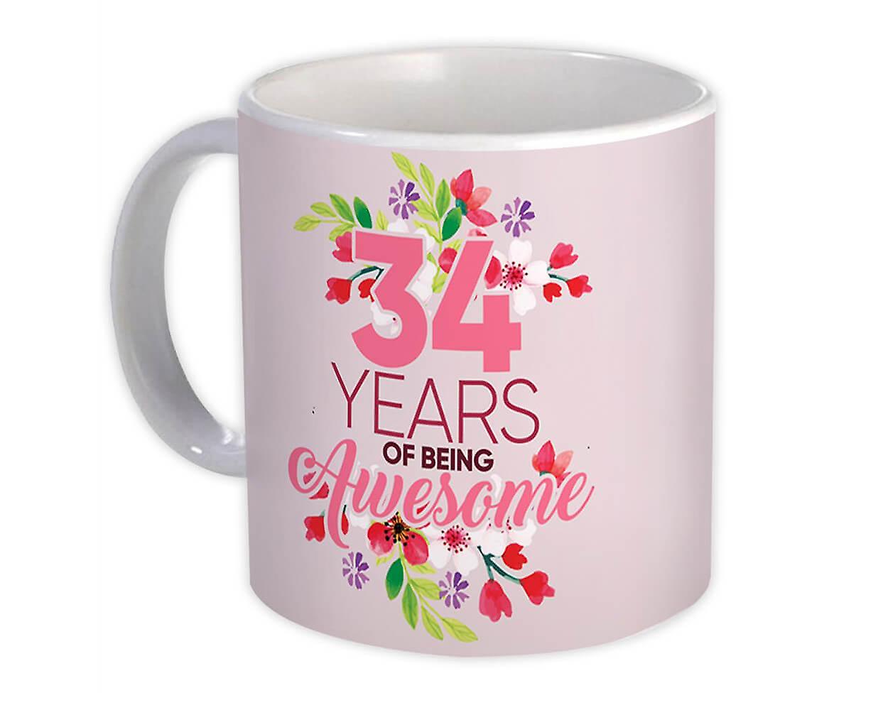 Gift Mug: 34 jaar geweldig 34e