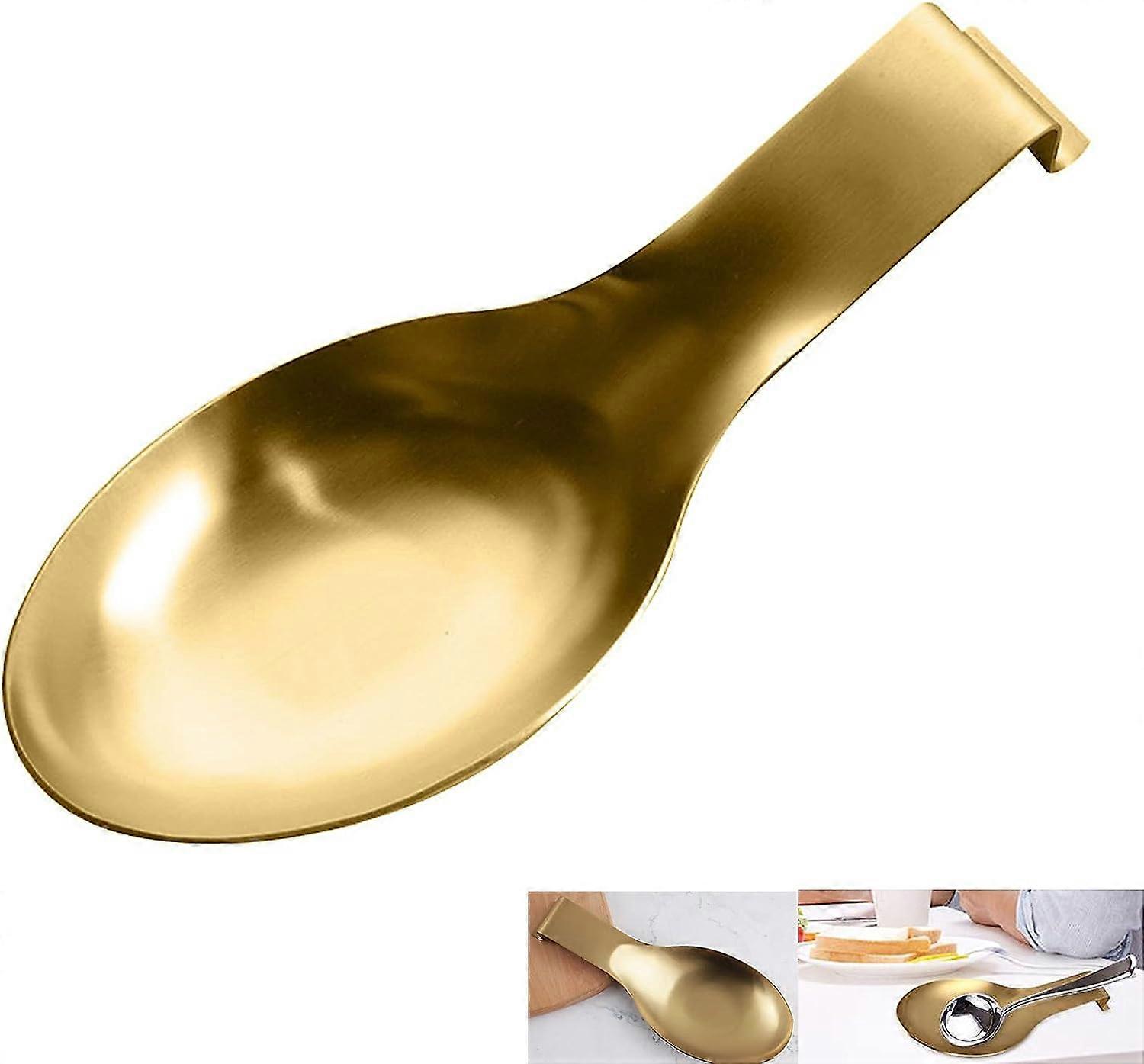 Stainless Steel Spoon Rest - Gold Kitchen Accessories (1pc)