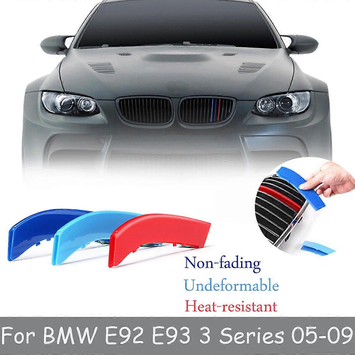 Colored Grille Bar Cover Clip Sticker for BMW E92 E93 3 Series