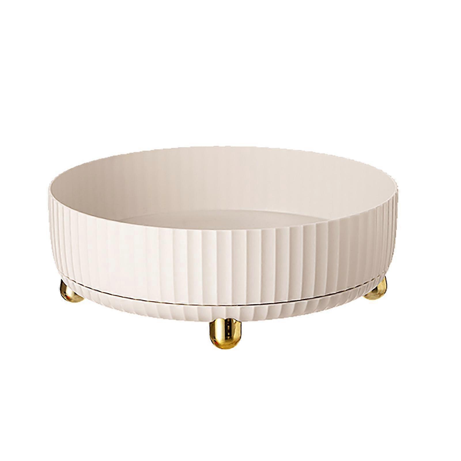 360 Degree Rotating Cabinet Organizer Kitchen Bathroom Cosmetic Turntable Storage Tray Non-slip Spice Round Rack Plate Xixi