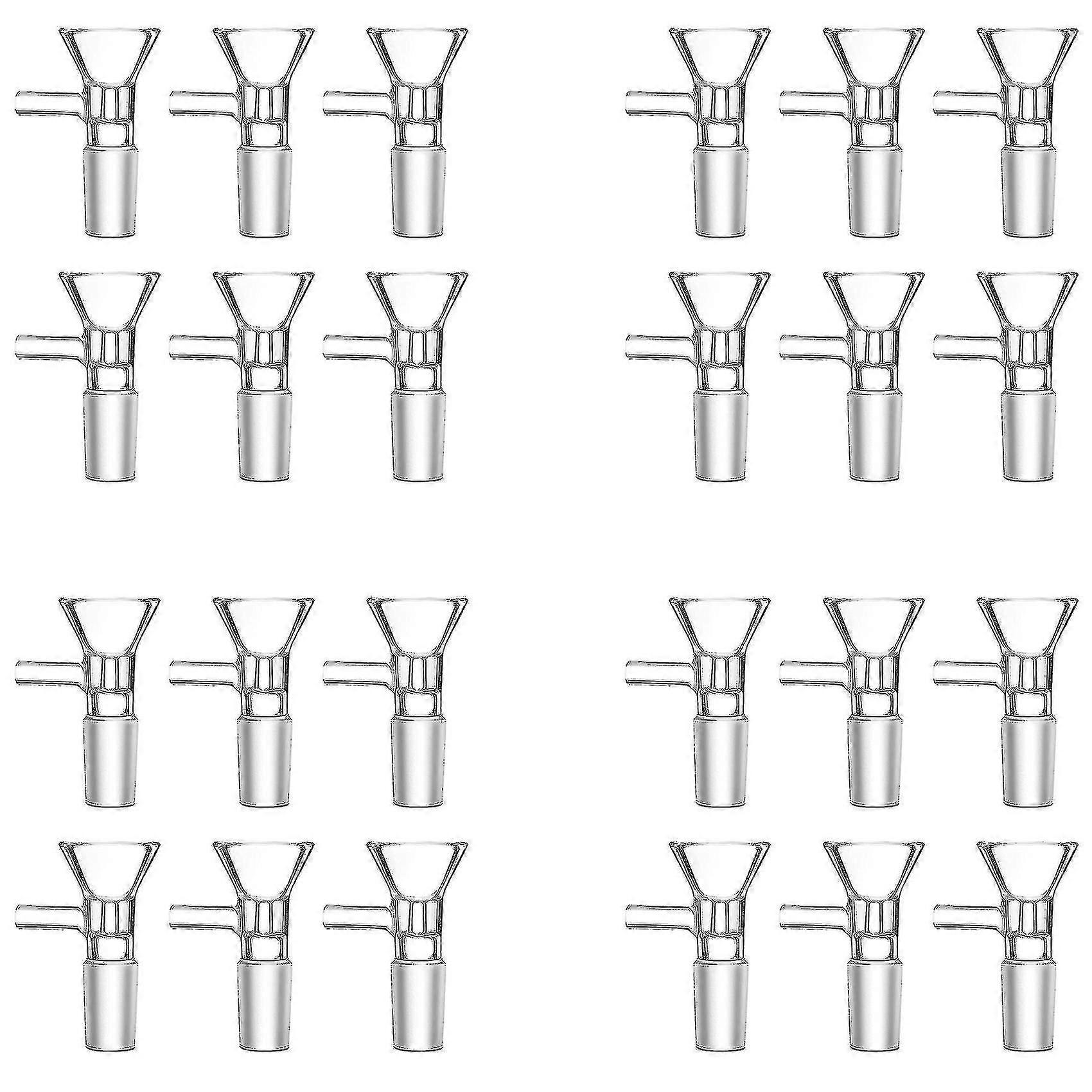 10 PCS Clear Glass Funnels With Handle - 14mm Stem For Lab, Kitchen, Bottles & DIY