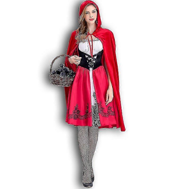 هالوين ليتل الأحمر ركوب هود زي الكبار تأثيري حزب ليتل الأحمر ركوب هود كيب اللباس