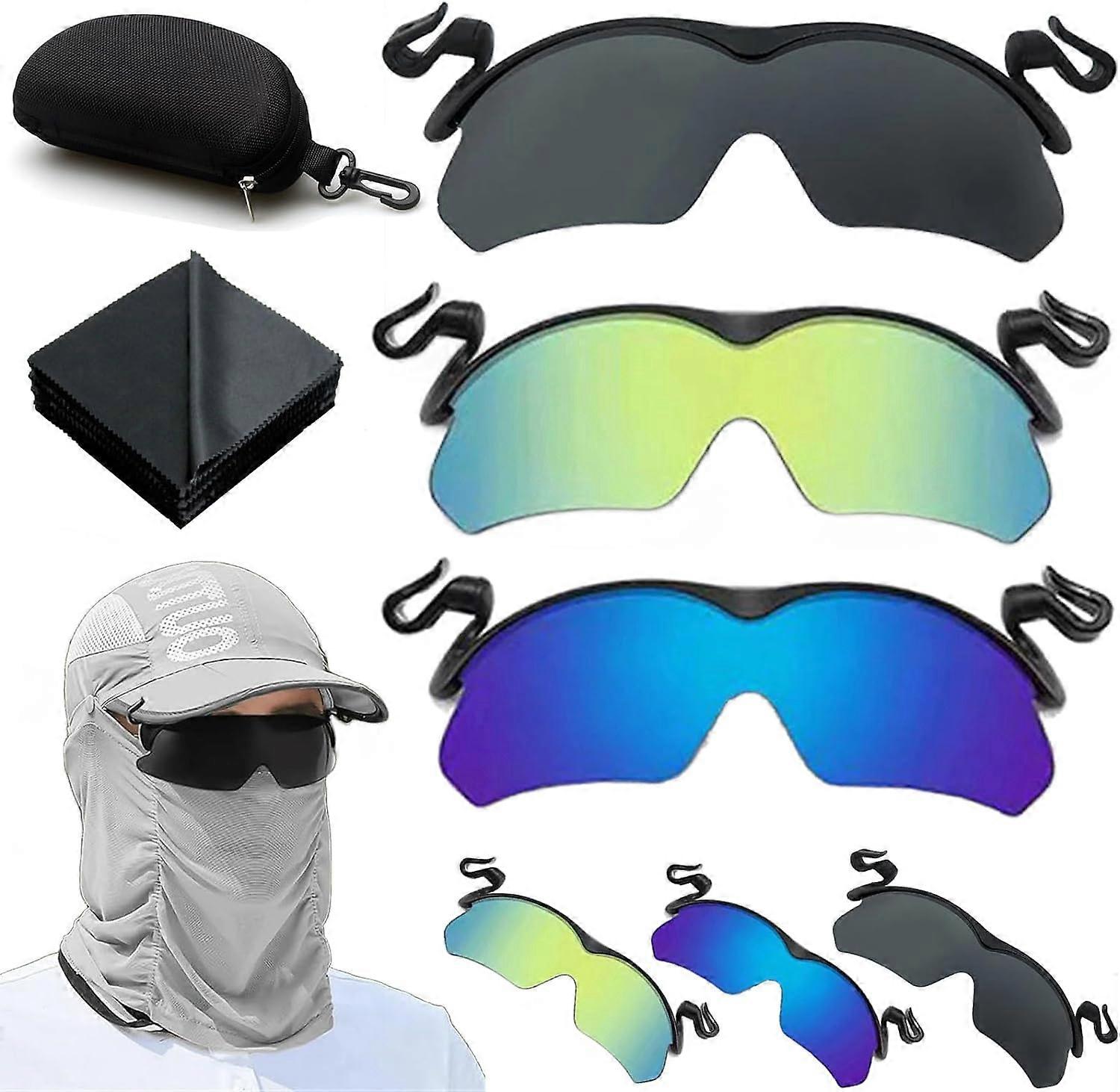 Clip Cap -aurinkolasit, Cap Clip -aurinkolasit, Clip on Hat -polarisoidut aurinkolasit, Clip on Hat -aurinkolasit, 50% tarjous