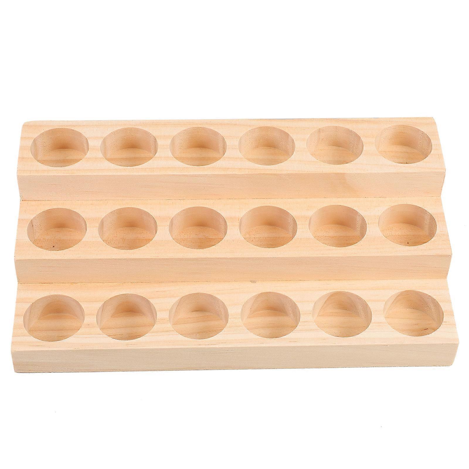 1pc Essential Oil Display Rack 3 Layer Bottle Storage Rack Wood Rack for Home