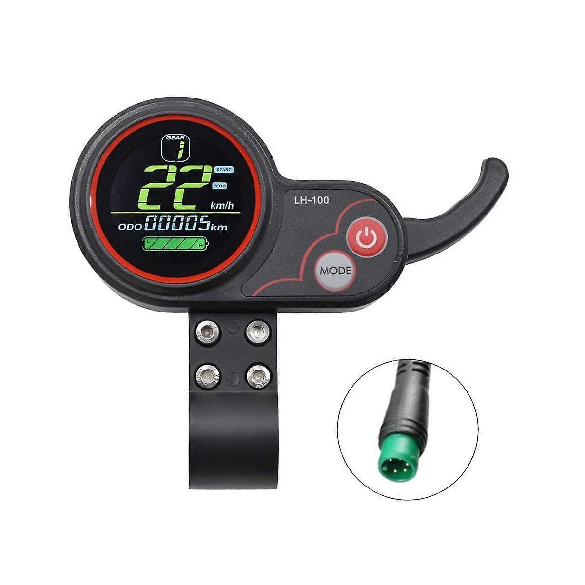 LH100 LCD Display Dashboard Throttle Meter 24V-60V for Electric Scooter Ebike LCD Display Speedomet