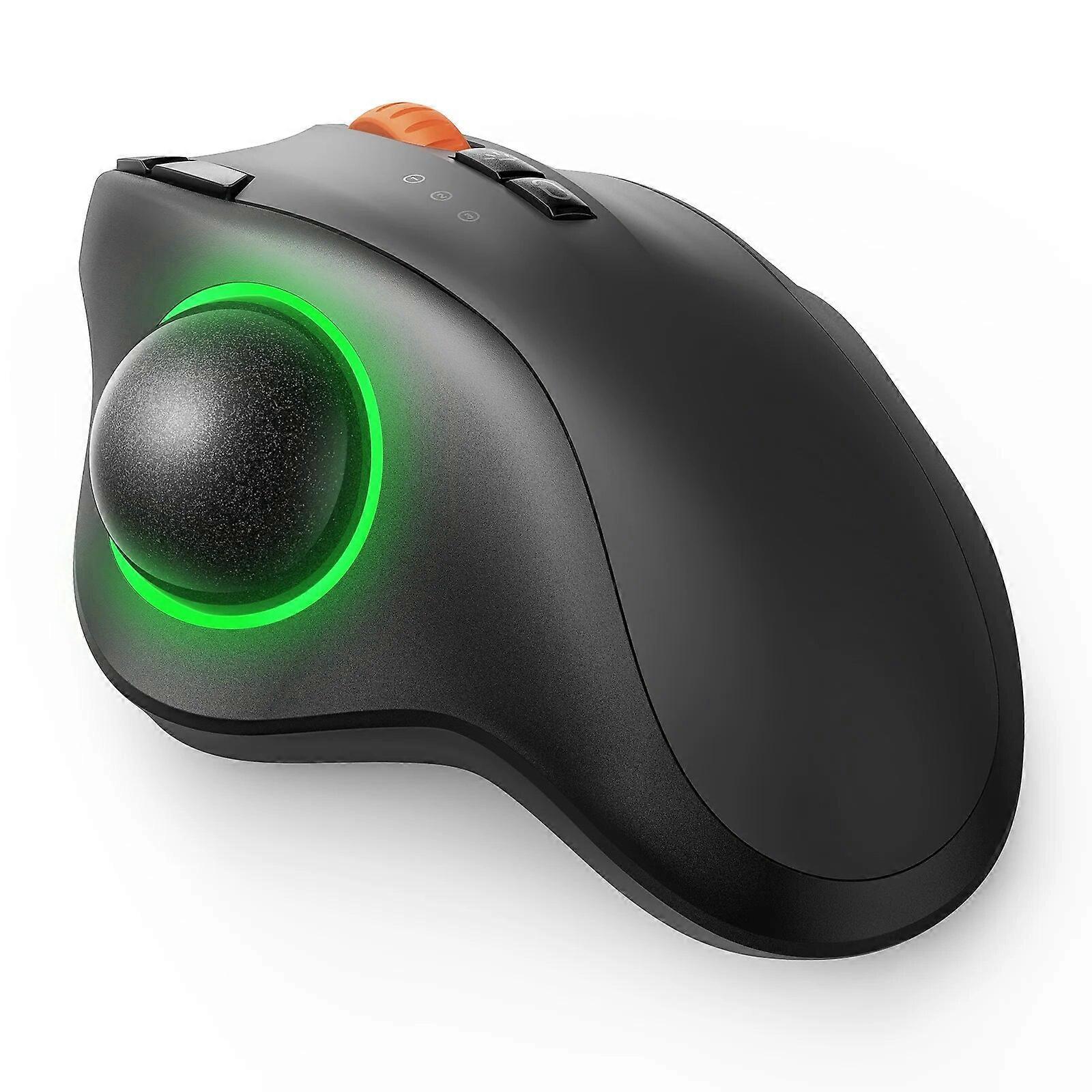 ProtoArc RGB Trackball Wireless Mouse for Computer Office Laptop PC Rechargeable Bluetooth 2.4G Ergonomic Vertical Mice Mice & Trackballs