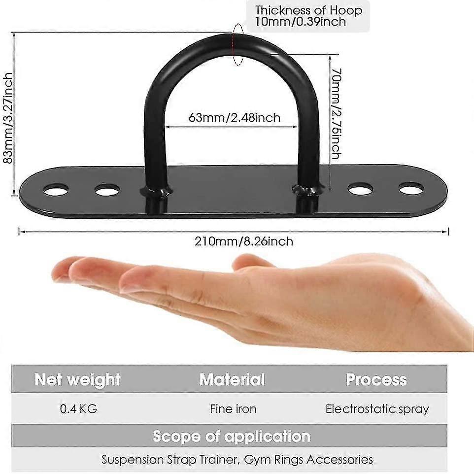 Wall Anchor Bicycle, With Screws, 300kg Resilient Wall / Ceiling Mounting Anchor