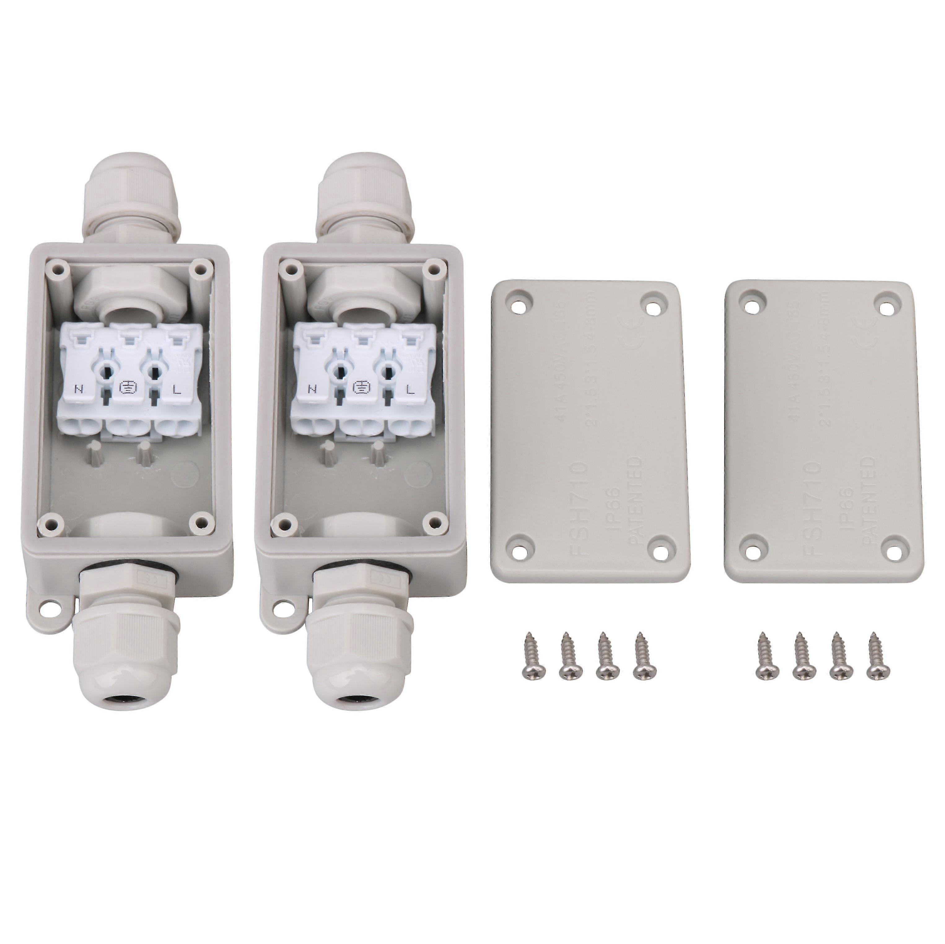 2 Pcs P02-3 Terminal Ip66 Cable Junction Box Replacement For Geography Lamp