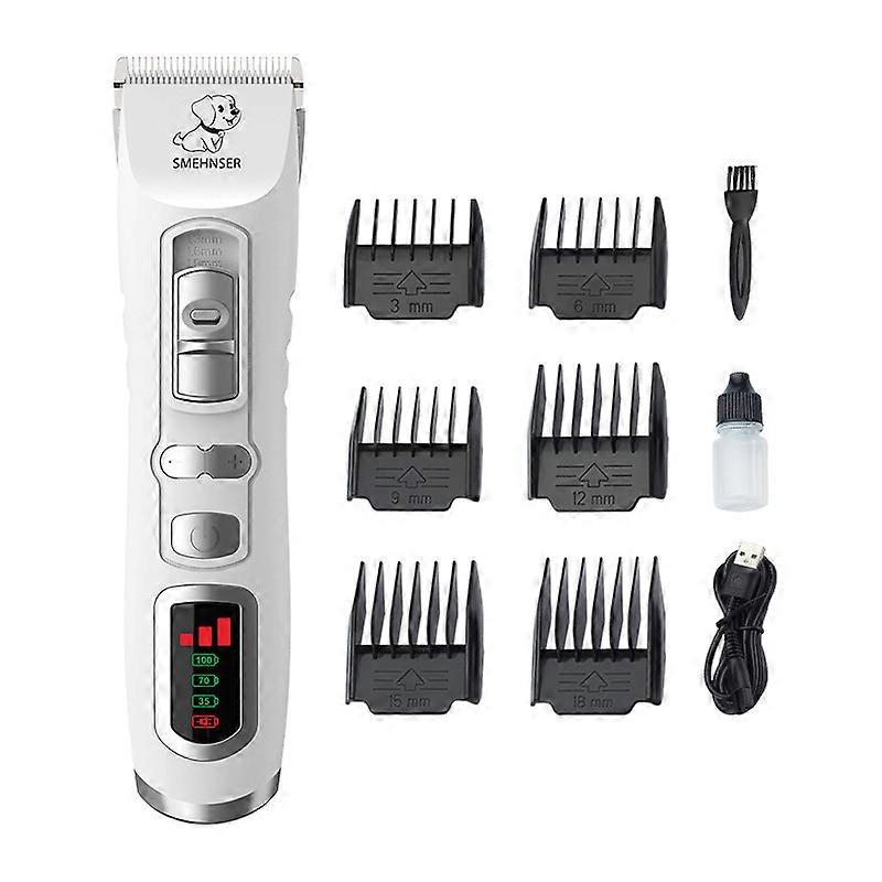 Professional Dog Clipper with LCD Display, Thick Long Hair Dog Clipper, Cordless Cat Dog Clipper, Dog Grooming Kit, Detachable Blade