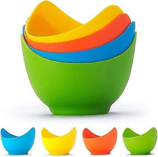 4 Pieces Silicone Egg Poachers, BPA Free Food Grade Material Poaching Cups, Perfect Poached Egg Maker, Poached Egg Maker Set