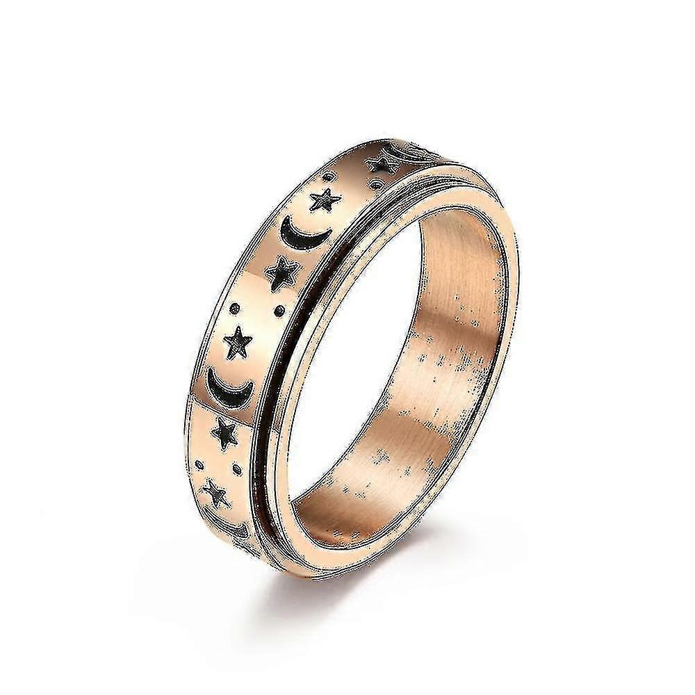 Fidget-ringer for angst, spinnerring i rustfritt stål for kvinner og menn