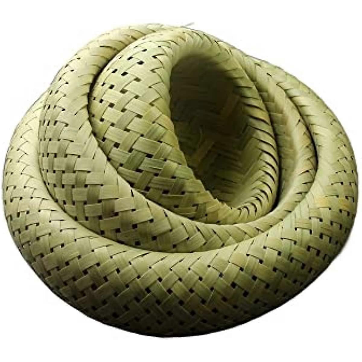 اكسسوارات التخزين المنزلية المصنوعة يدويا من الخيزران المنسوجة سلة الفاكهة الخضار الجوز منظم صندوق إناء زهور نباتي طبيعي نقي (اللون: 3 قطع)