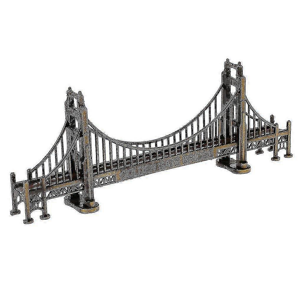 Retro Metal Golden Gate Bridge Statue