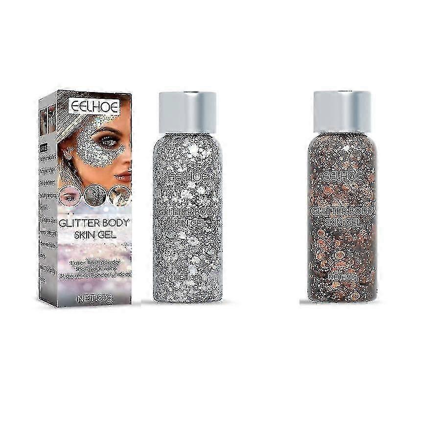 Sequin Gel Set Makeup Fish Scale Sequin Gel Glitter Stage Performance Eyeshadow Makeup Props