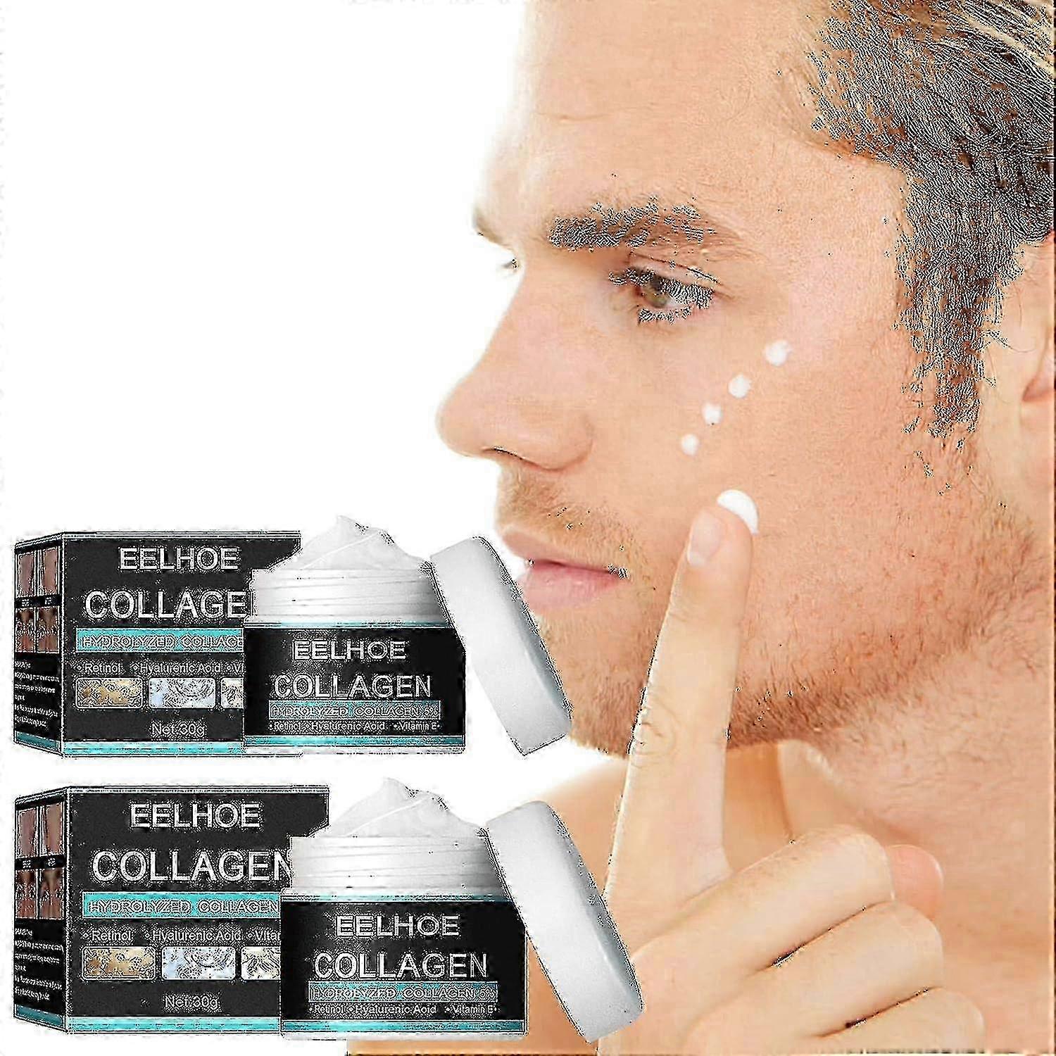 男性用コラーゲンクリーム、男性用、アンチリンクルフェイスモイスチャライザー、デイ&ナイトスキンケアLotion.30g_l2