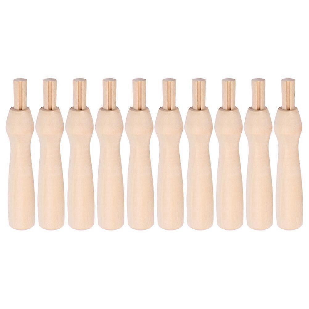 10 قطع لكمة إبرة مقابض استبدال مقابض خشبية تلبيد إبرة المقابض