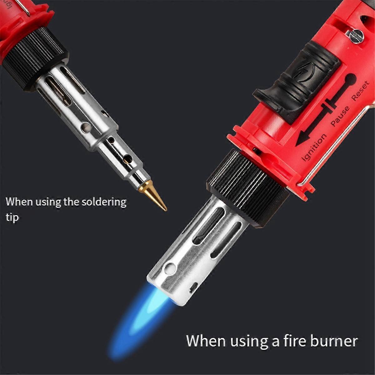 Cordless Gas Soldering Iron Heat Blower Torch Self- Instant Start Portable Adjustable Flame Control Welding Tools