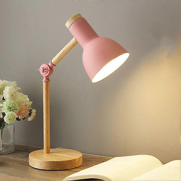 Creative Nordic Desk Lamp Wood, Art, Iron, LED, Foldable, Simple, Eye Protection, Reading Table Lamp, Living Room, Bedroom, Home Decoration