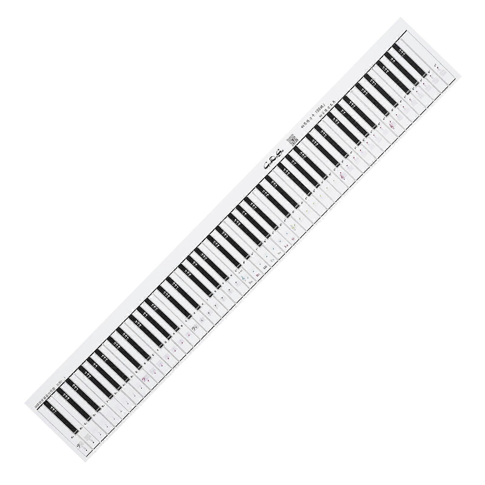 Poppets Barn Fällbar Piano Keyboard Piano Keyboard Aids Piano Keyboard Guide Paper Keyboard Piano Finger Practice