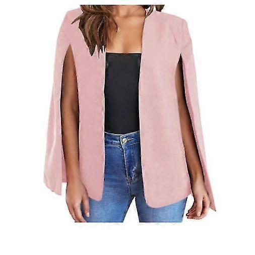 Bayan Cape Blazer Split Kollu Açık Ön Casual Ceket Mont İş Kıyafetleri