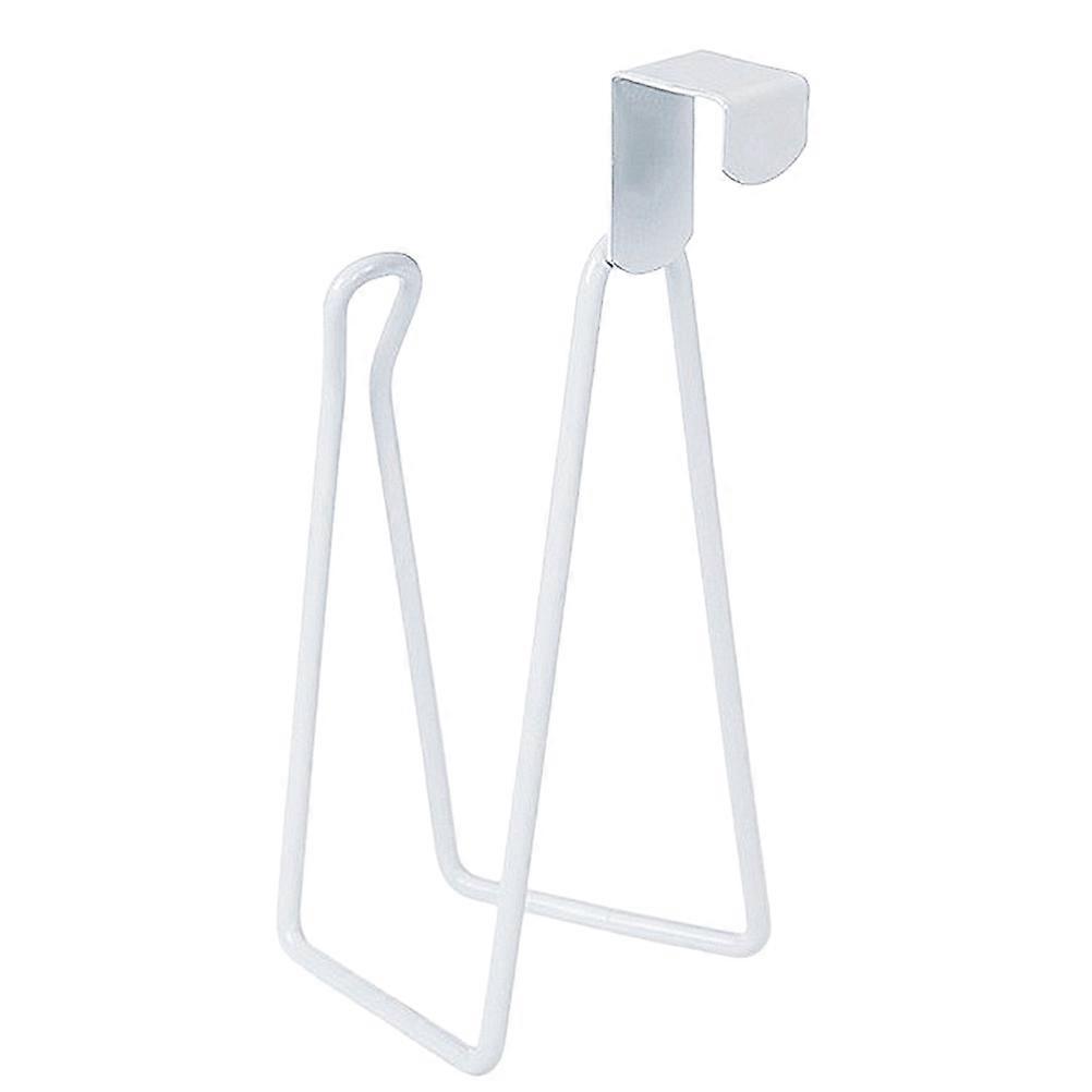 1pc Serviettes en papier Rack suspendu No Trace Salle de bain Support Porte-serviettes en fer Rack de rangement sans punch Support adhésif (blanc)