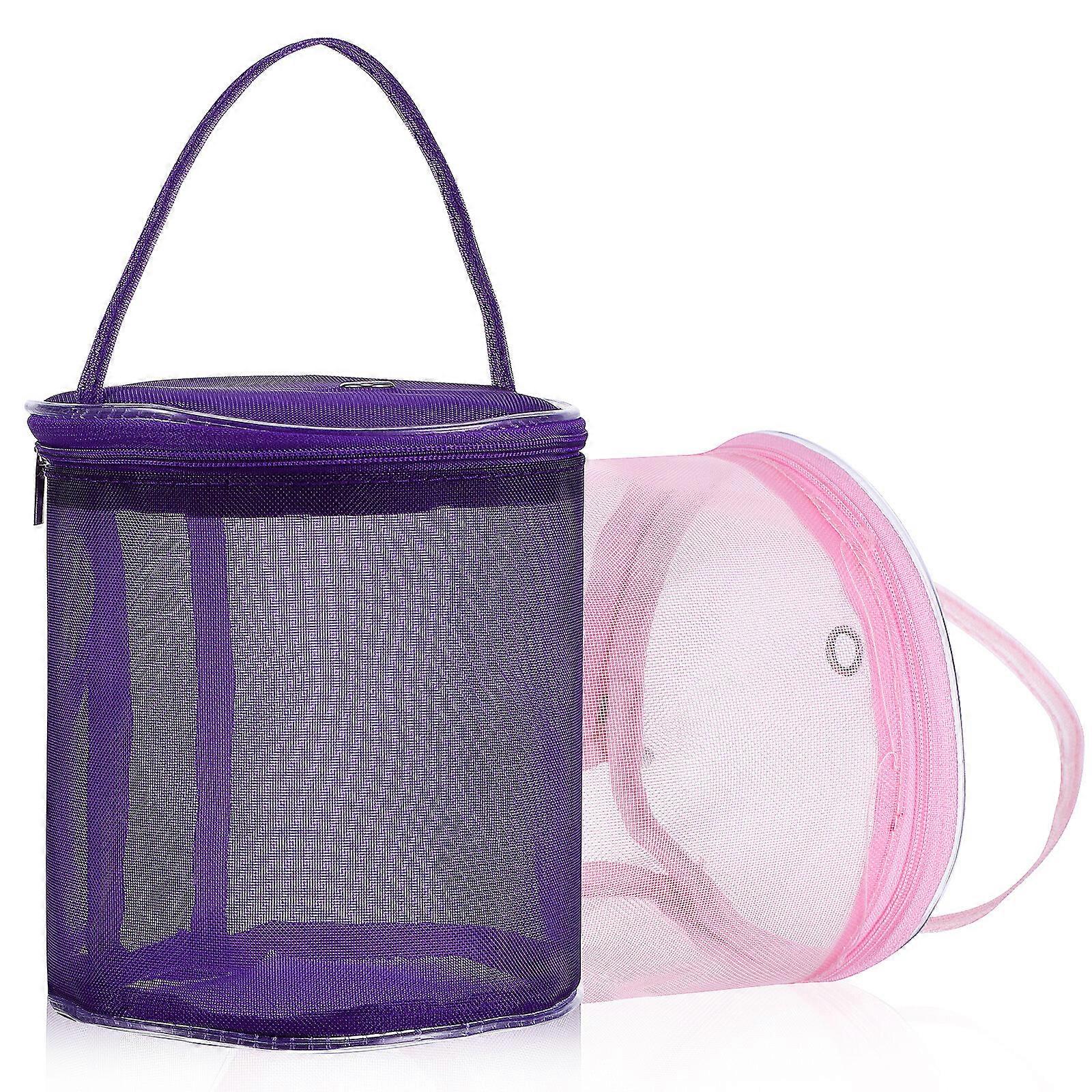 2 Pcs Crochet Hook Organizers Crochet Storage Bag Crochet Yarn Bag Knitting Basket Knitting Supplies