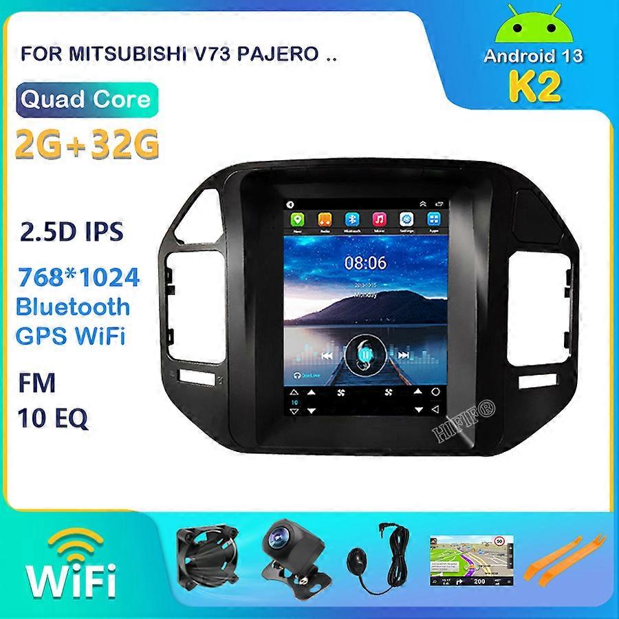 For MITSUBISHI V73 PAJERO 2004 2005 - 2011 Android Auto Carplay Tesla Screen Navigator GPS Car Radio Stereo Receiver Multimedia