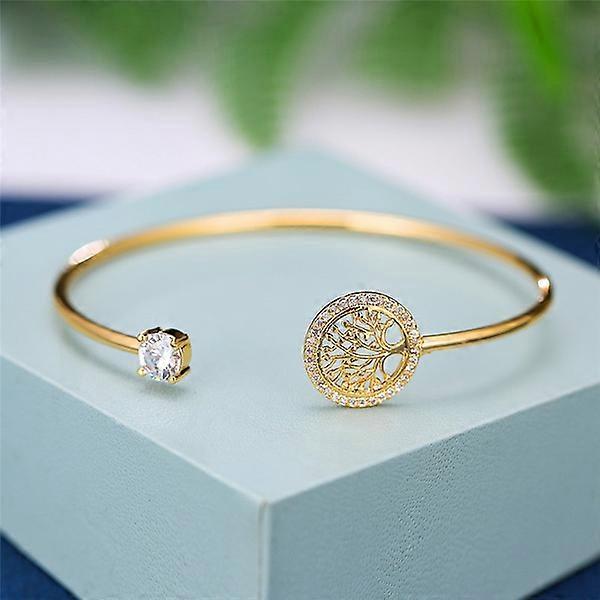 Udsøgt mode livets træ justerbart armbånd [guld]