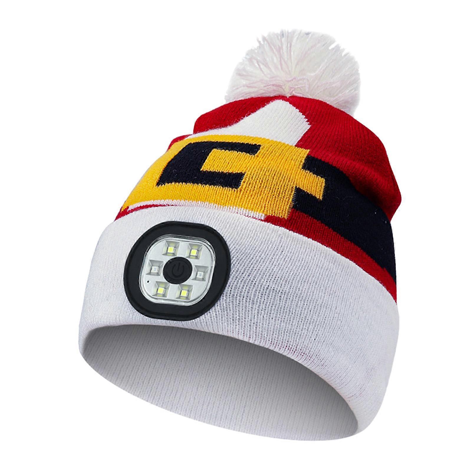 Children Knitted Hat with Removable LED Light Adjustable Brightness Quick Winter Warmth Super Soft Acrylic Blend