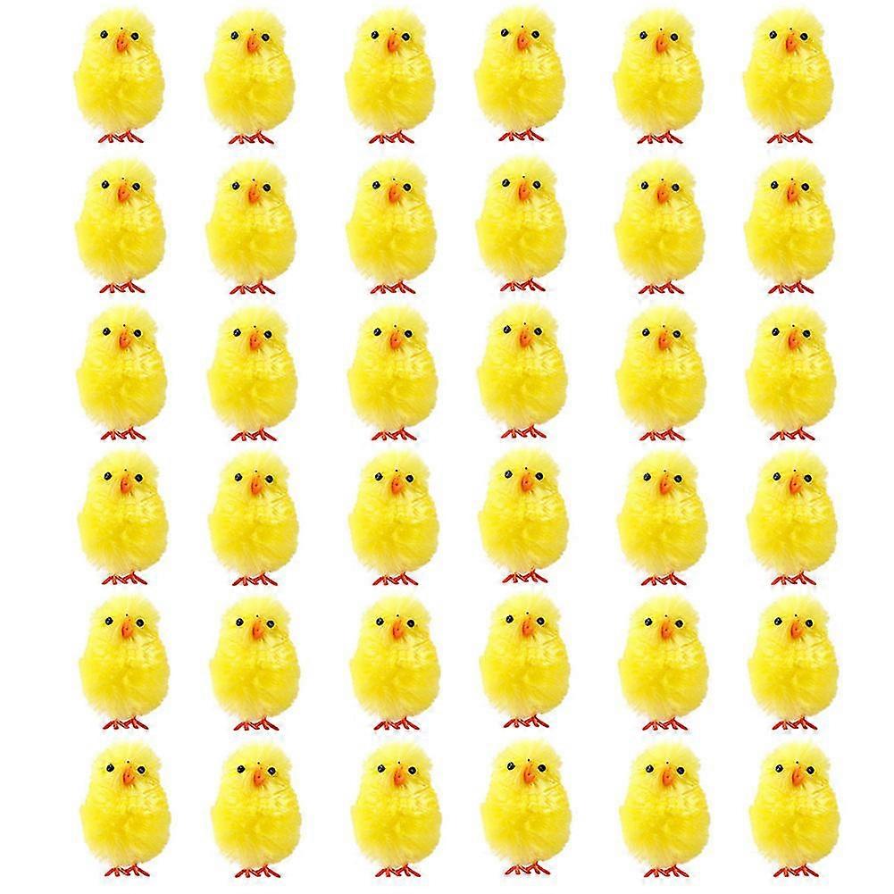 36 Pcs Small Cute Easter Chicks Decoration Children Diy Easter Eggs Bonnet Decor 4cm