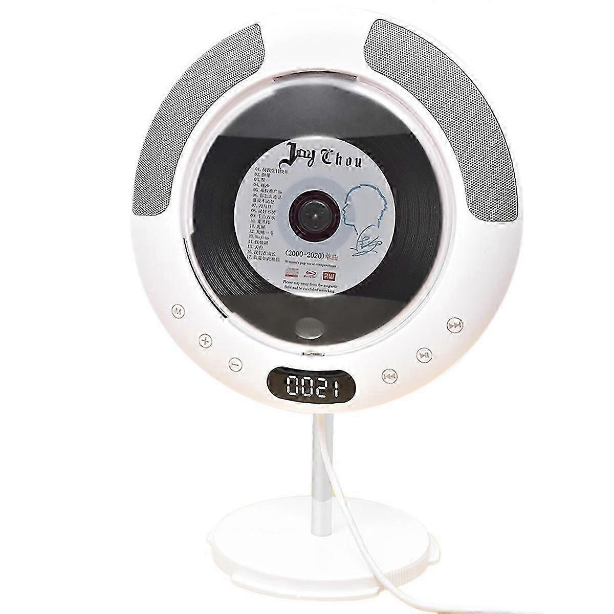 Portable Bluetooth-compatible Cd Player Led Display Wall Mounted Fm Radio Built-in Hifi Speaker Eu