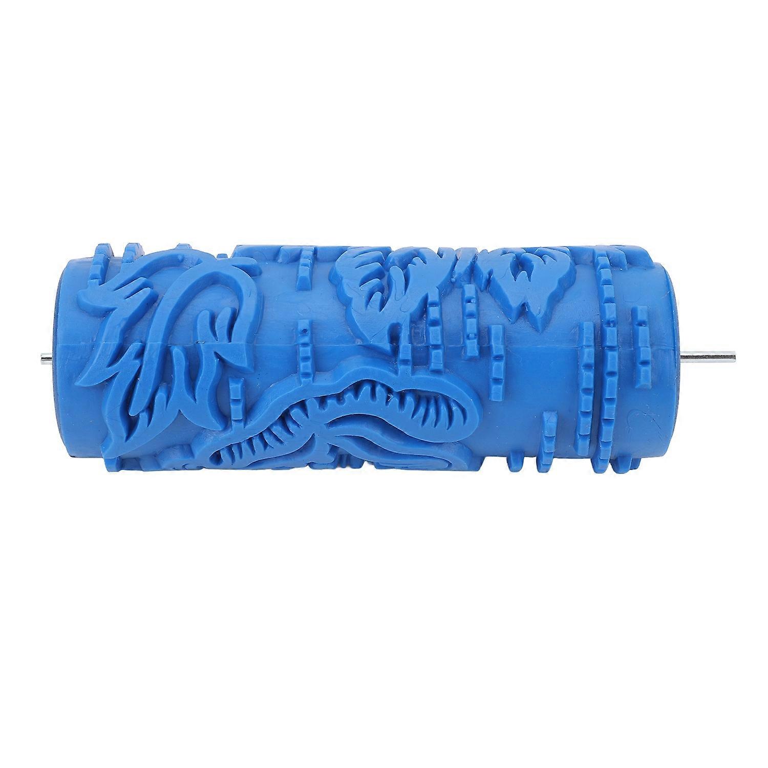 5in Pattern Paint Roller Decorative Texture Art Roller Wall Tools Soft Embossing Textured Rubber Rol