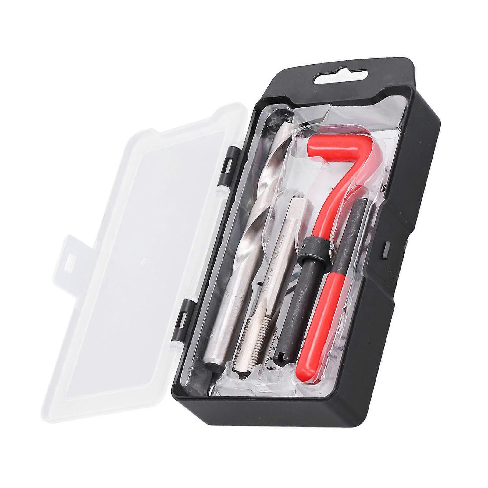 15Pcs/Set Thread Repair Kit Insert Compatible Hand Tool for Auto Repairing M14x1.50mm