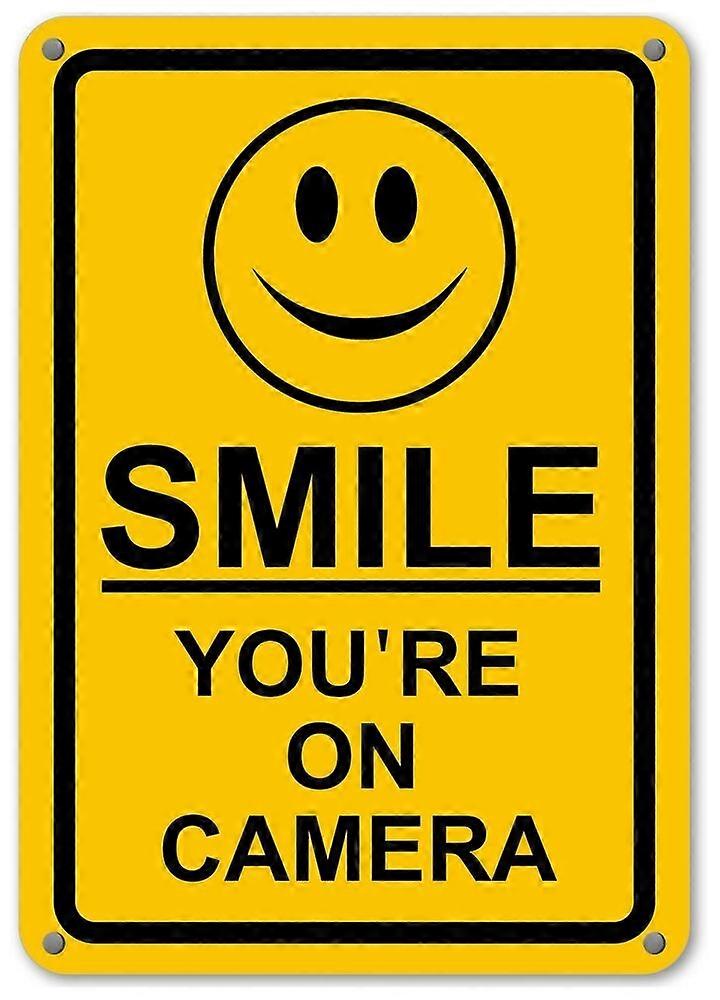 Νέο χαμόγελο είστε στην κάμερα Κίτρινο Business Security Sign CCTV Video Surveillance