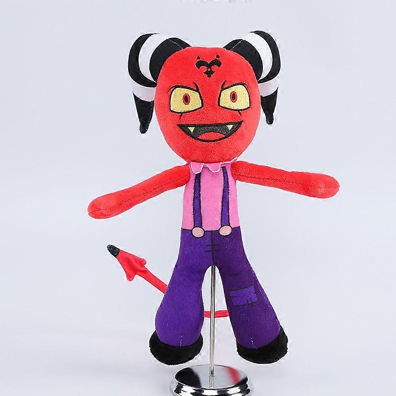 HELLUVA BOSS animation surrounding plush toy hero devil doll (red long horn)