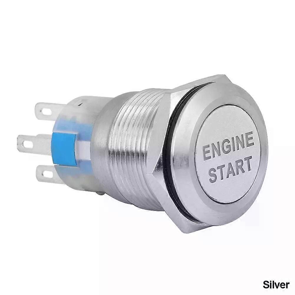 Car Engine Push Button Switch Engine Starter Switch Start Button Replacement Engine Start 12V Waterproof