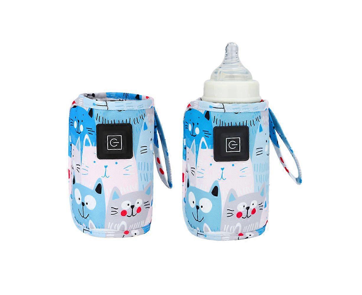 Portable Baby Bottle Milk Warmer Thermostat with 3 Temperature Adjustable - Blue