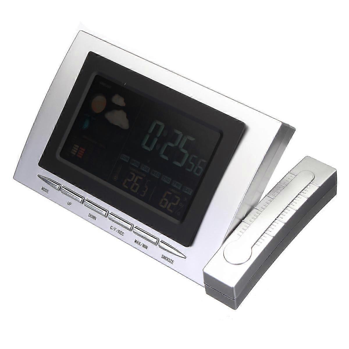 Classic Weather Station Alarm Clock Color Screen Backlight Temperature Display