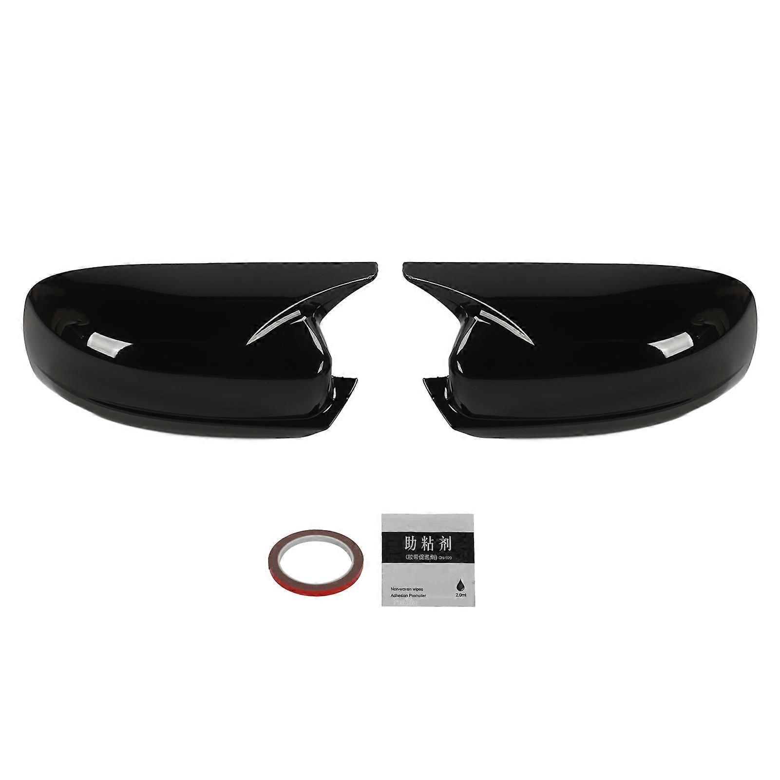 1 Pair Side Mirror Cap Cover Glossy Black Side Rearview Mirror Housing for LD 2011 to 2023