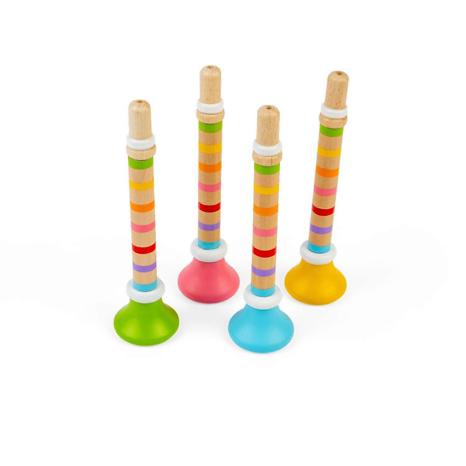 Bigjigs Toys Wooden Trumpet - Choose your colour!