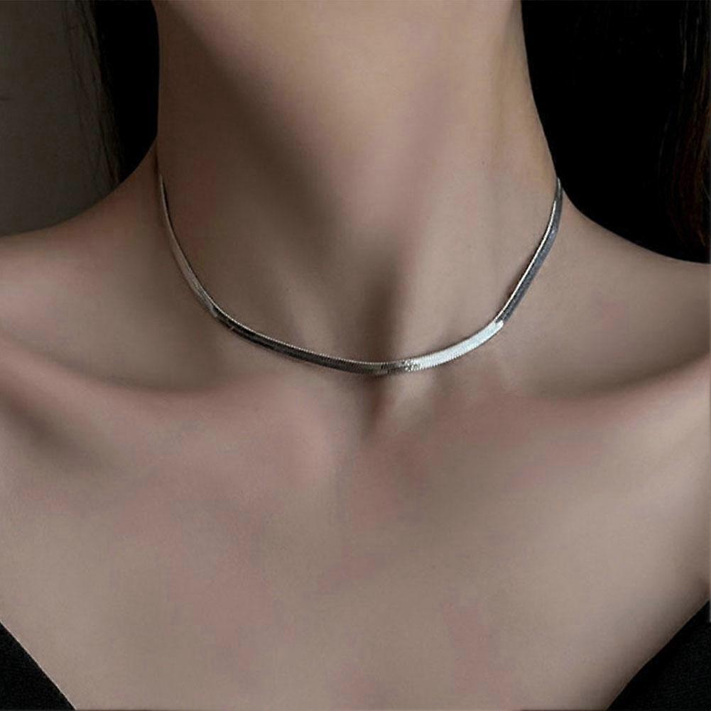Titanium Steel Snake Bone Chain Lock Bone Chain Hip Hop Accessories
