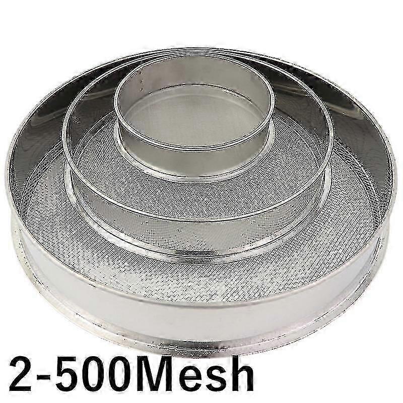 2025 2-500m Round 304 Less Steel Lab Sieve Aperture Sifters Shakers Kit Flour Filter Screen Ser