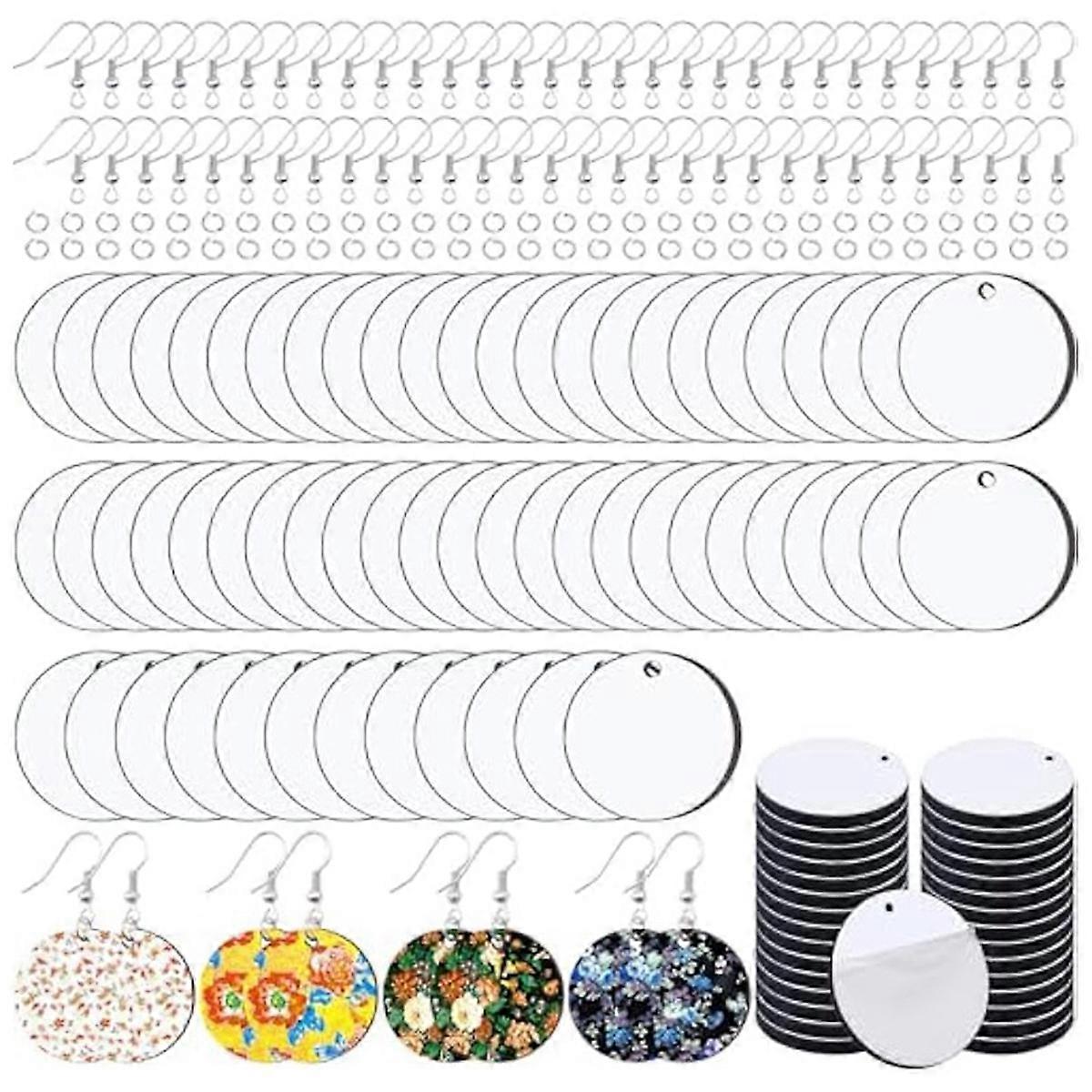 180Pcs Sublimation Earring Blanks With Earring Hooks Blank